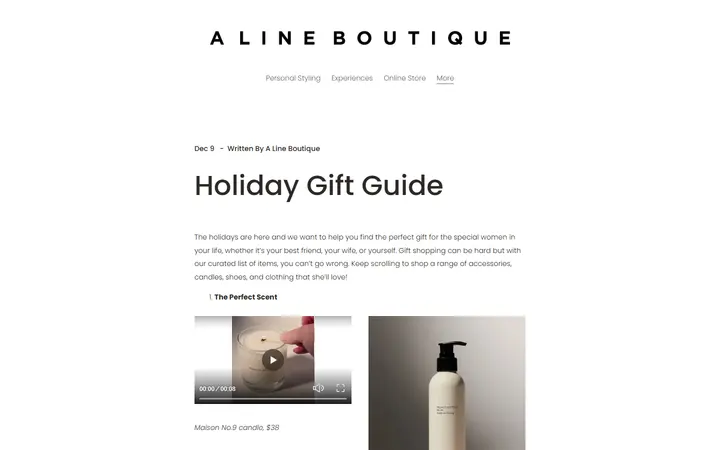 Holiday Gift Guide — A Line Boutique — A Line Boutique