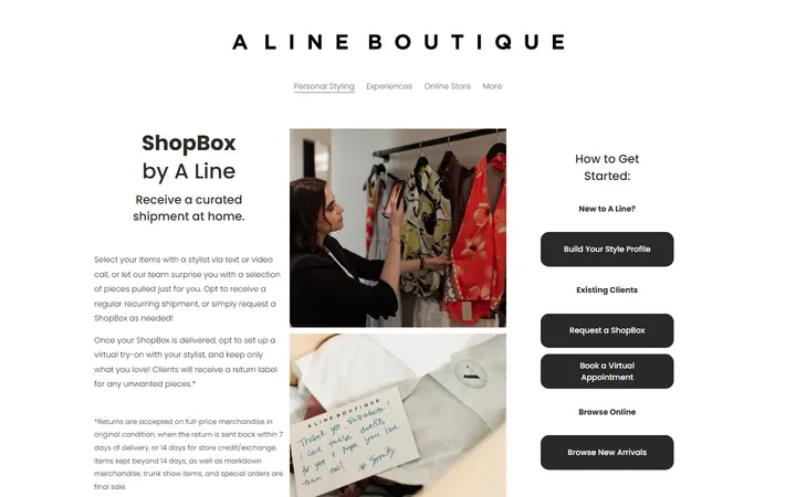 Shop Box — A Line Boutique — A Line Boutique