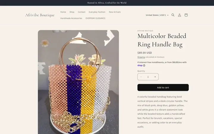 Multicolor Beaded Ring Handle Bag – Afrivibe Boutique — Afrivibe Boutique