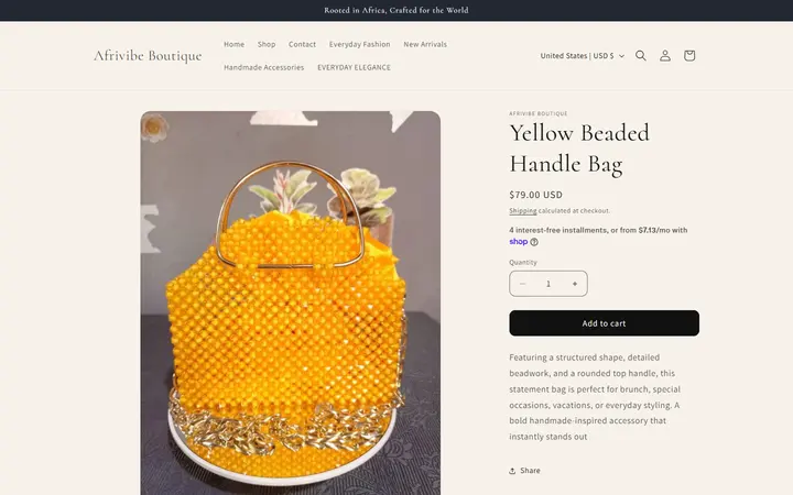 Yellow Beaded Handle Bag – Afrivibe Boutique — Afrivibe Boutique