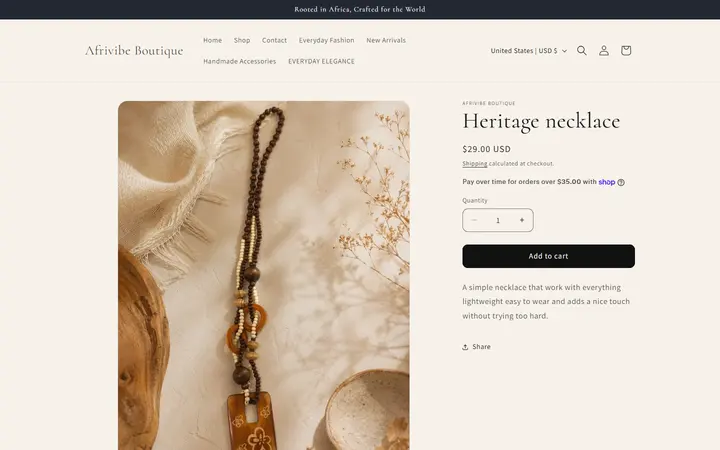 Heritage necklace – Afrivibe Boutique — Afrivibe Boutique