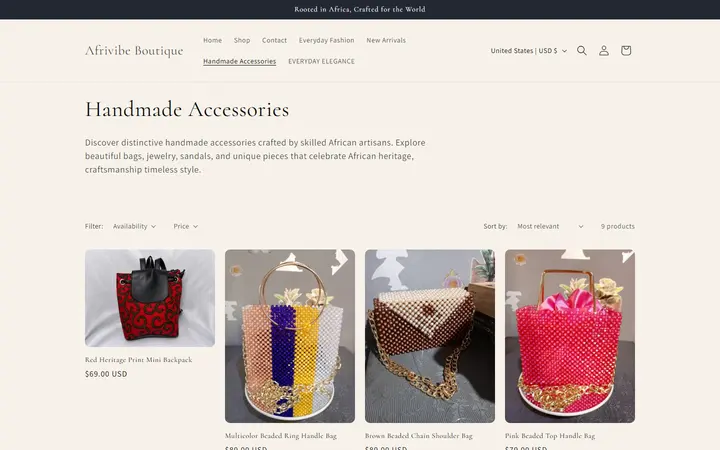 Handmade Accessories – Afrivibe Boutique — Afrivibe Boutique