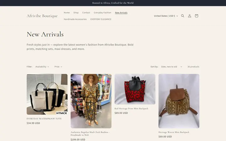New Arrivals Women's Fashion - Afrivibe Boutique — Afrivibe Boutique