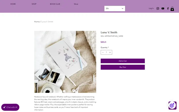 Luna V. Smith | Misscherellecakes — Te'z Boutique