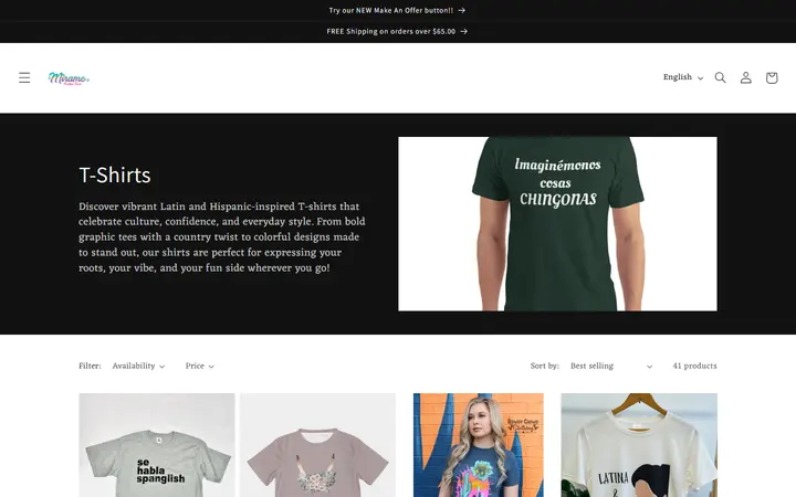 /collections/womens-shirts — Mirame Boutique Room