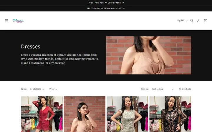 /collections/dresses-1 — Mirame Boutique Room