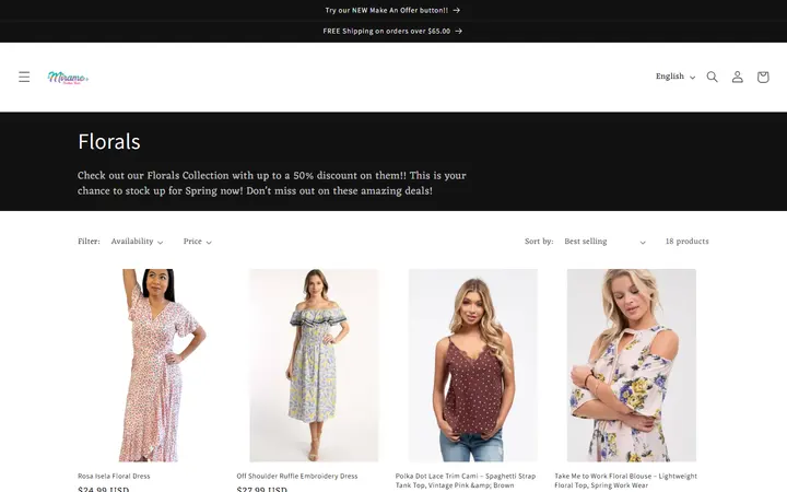 /collections/spring-is-here — Mirame Boutique Room