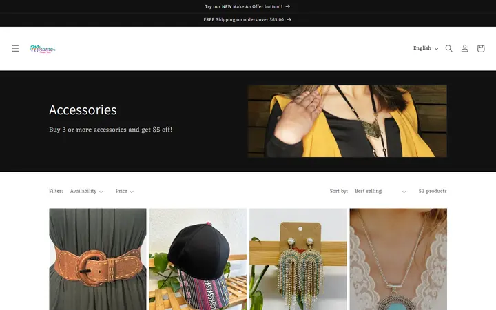 /collections/womens-accessories — Mirame Boutique Room