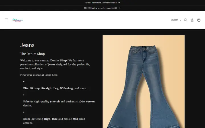 /collections/womens-denim — Mirame Boutique Room