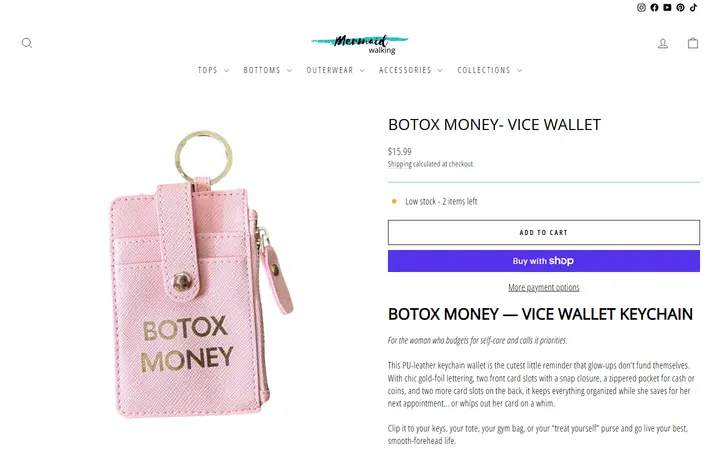 /collections/gift-items/products/botox-money-vice-wallet-keychain-wallet-funny-gift — Mermaid Walking Boutique