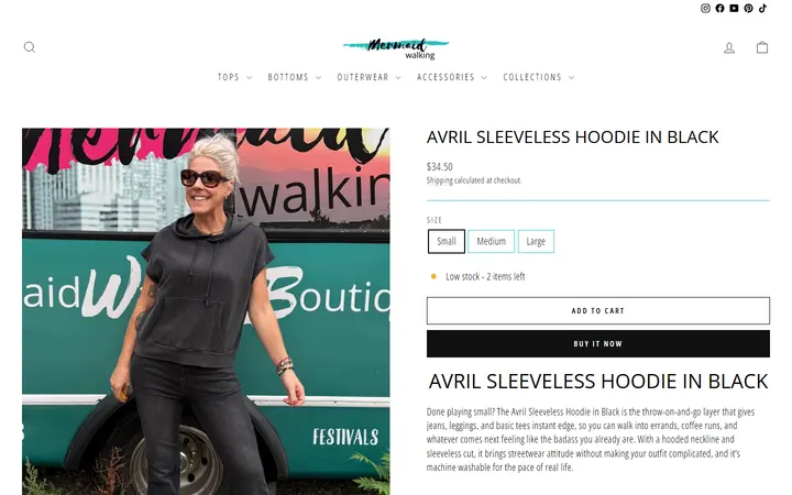 /collections/new-arrivals/products/avril-sleeveless-hoodie-in-black — Mermaid Walking Boutique