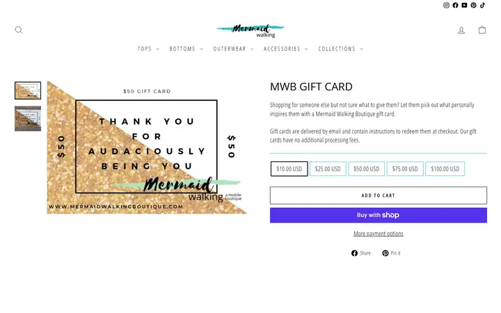 /collections/gift-items/products/gift-card — Mermaid Walking Boutique