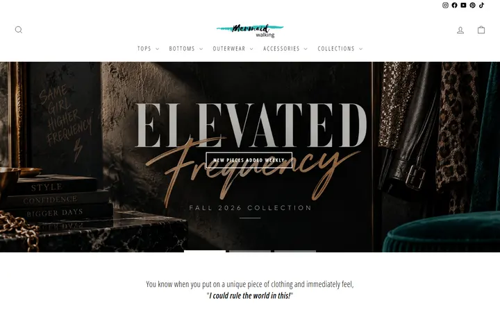 Website of Mermaid Walking Boutique