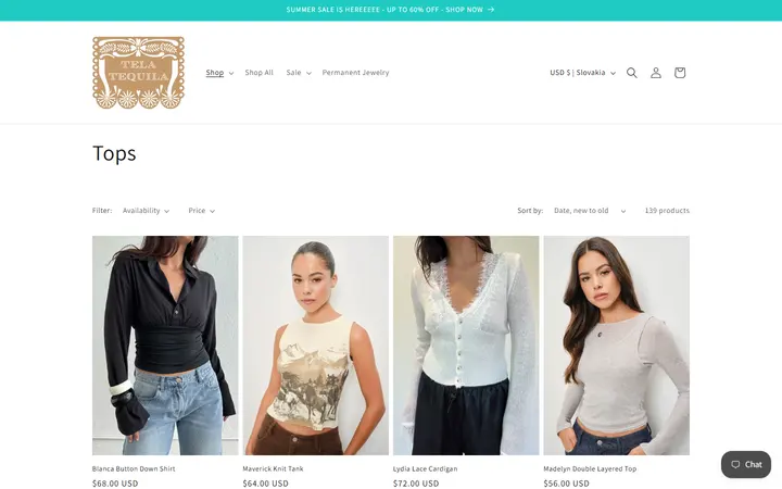 /collections/tops — Tela Tequila