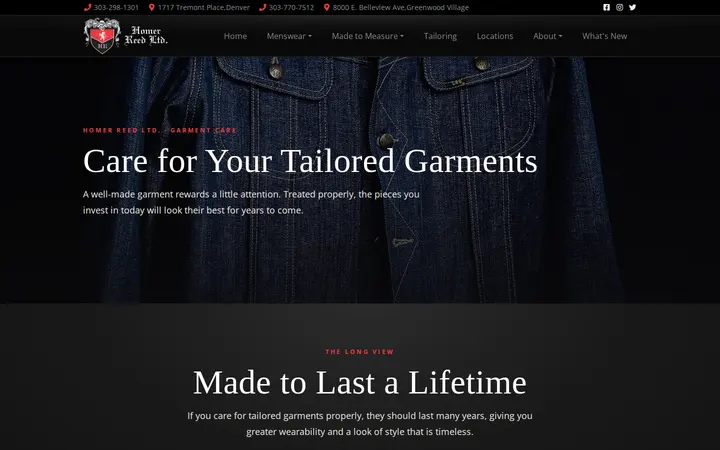 /HowToCareForYourTailoredGarment — Homer Reed Ltd.