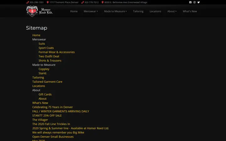 /sitemap.cfm — Homer Reed Ltd.