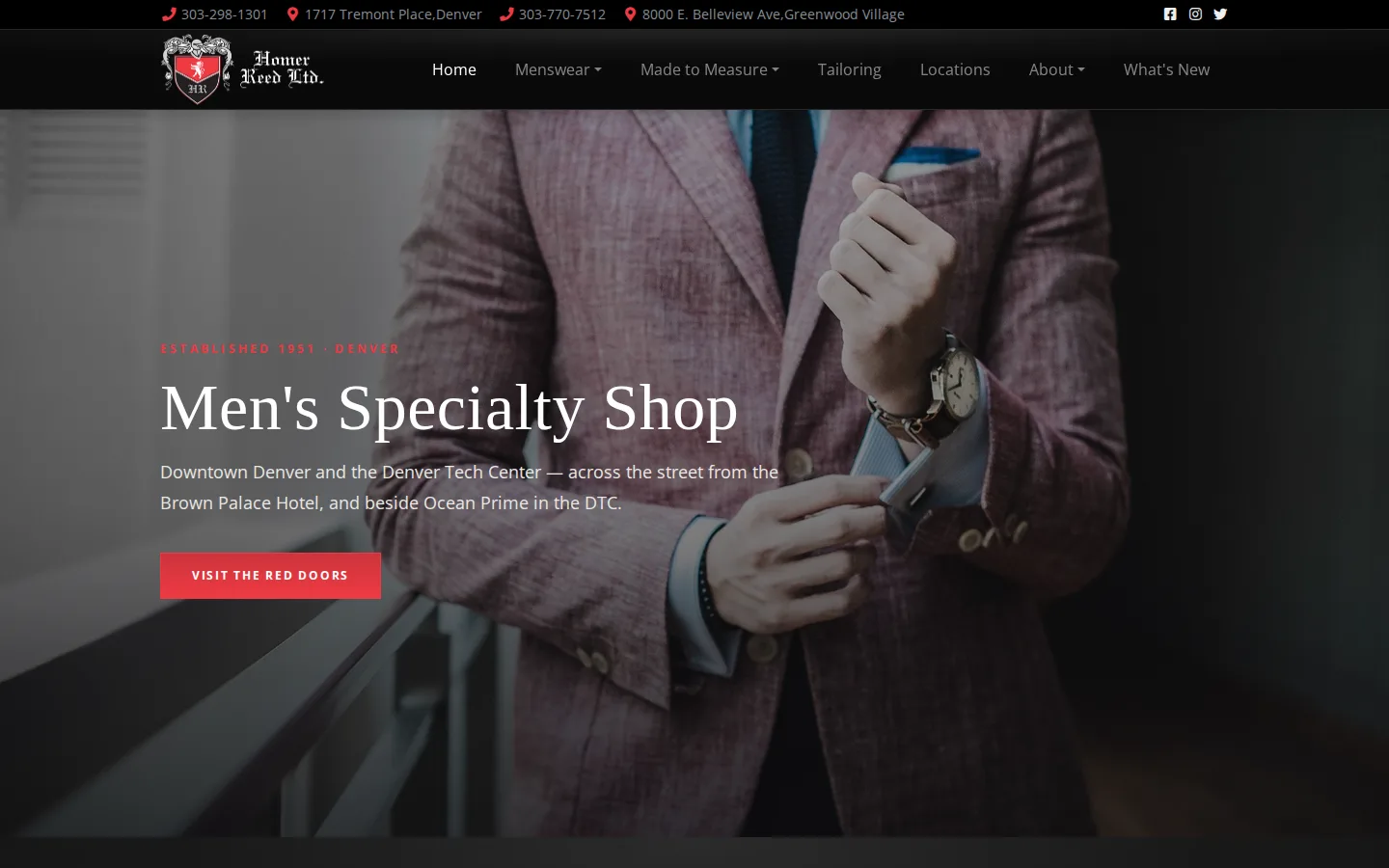 Captured website of Homer Reed Ltd.