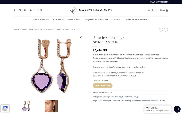 /shop/fine-jewelry/earrings/gemstone-earrings/amethyst-necklacestyle-an3316 — Mark's Diamonds