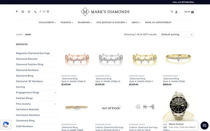 /shop — Mark's Diamonds