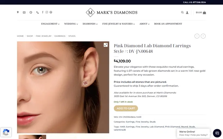 /shop/fine-jewelry/earrings/studs/pink-diamond-lab-diamond-earringsstyle-dv-jn00648 — Mark's Diamonds