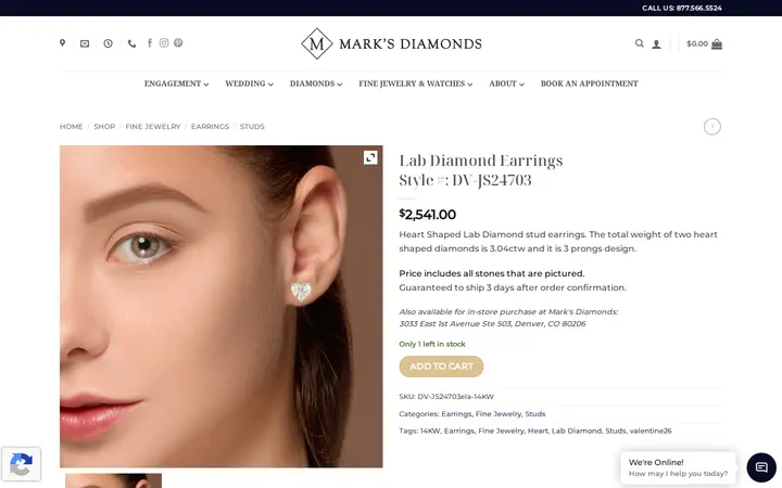 /shop/fine-jewelry/earrings/studs/lab-diamond-earringsstyle-dv-js24703 — Mark's Diamonds