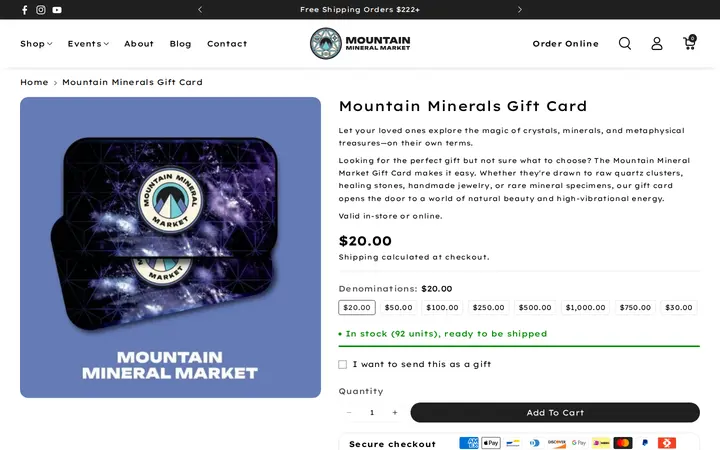 /products/mountain-mineral-market-gift-card — Mountain Mineral Market