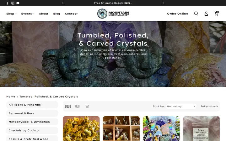 /collections/polished-tumbled-carved-crystals — Mountain Mineral Market