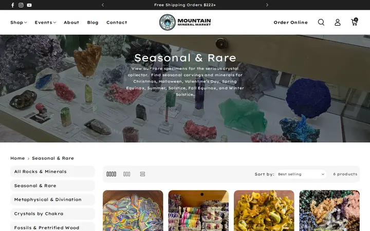 /collections/seasonal-rare — Mountain Mineral Market