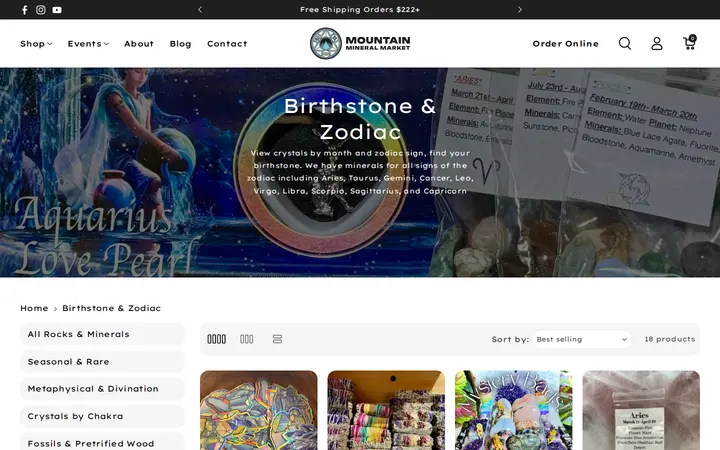 /collections/birthstone-zodiac-crystals — Mountain Mineral Market