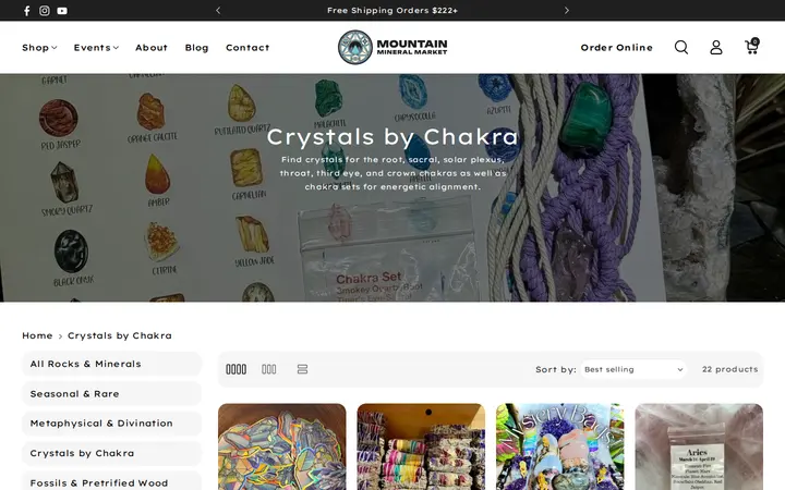 /collections/crystals-by-chakra — Mountain Mineral Market