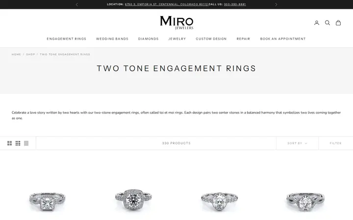 /collections/two-tone-engagement-rings — Miro Jewelers
