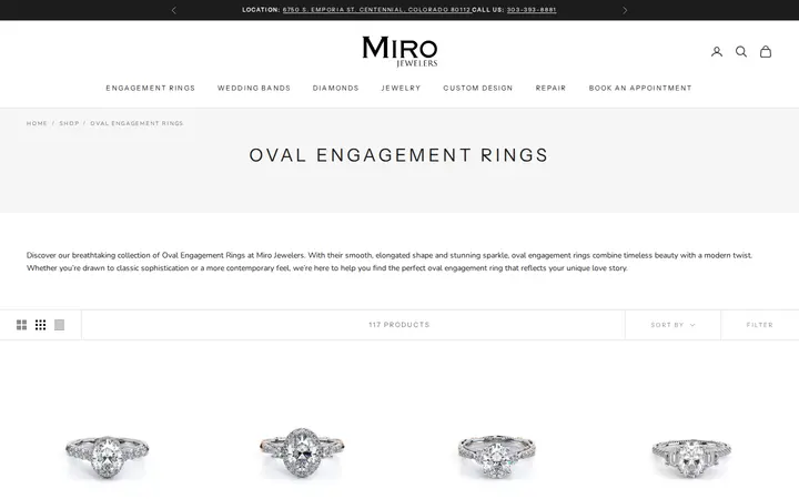 /collections/oval-engagement-rings — Miro Jewelers