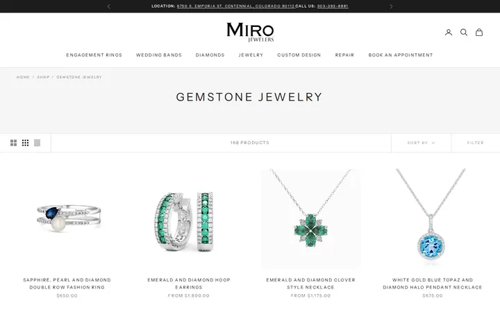 /collections/gemstone-jewelry — Miro Jewelers