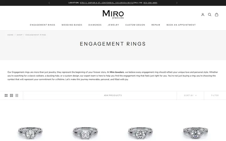 /collections/engagement-rings — Miro Jewelers