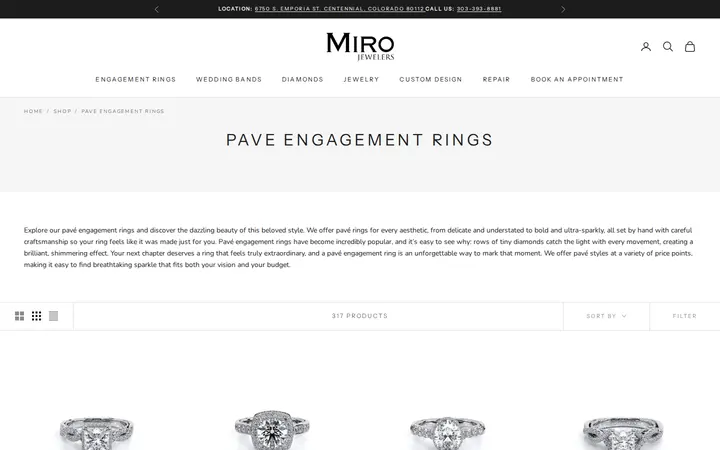 /collections/pave-engagement-rings — Miro Jewelers