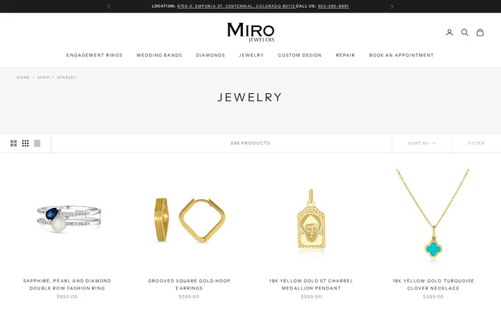 /collections/jewelry — Miro Jewelers