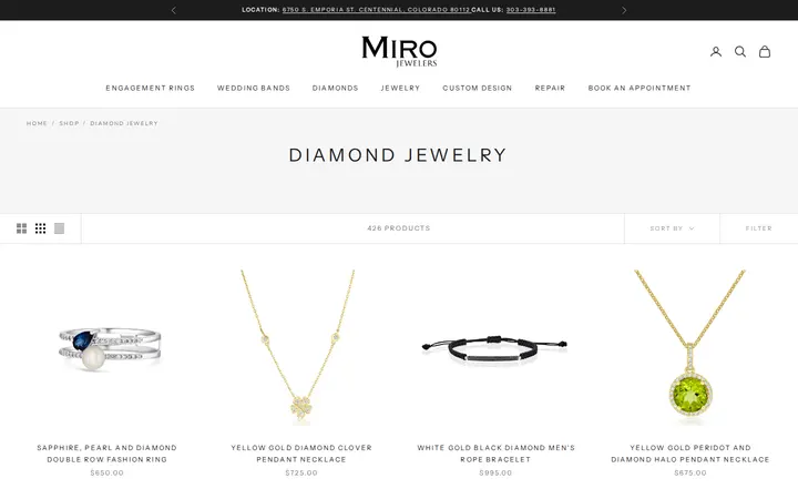 /collections/diamond-jewelry — Miro Jewelers