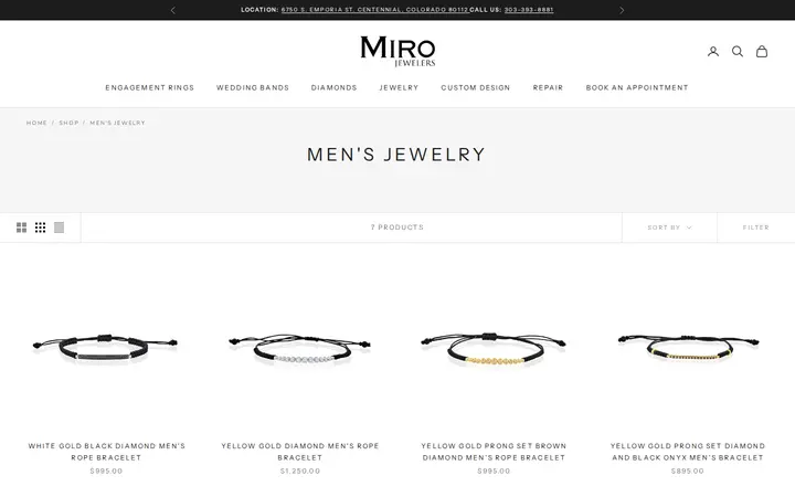 /collections/mens-jewelry — Miro Jewelers