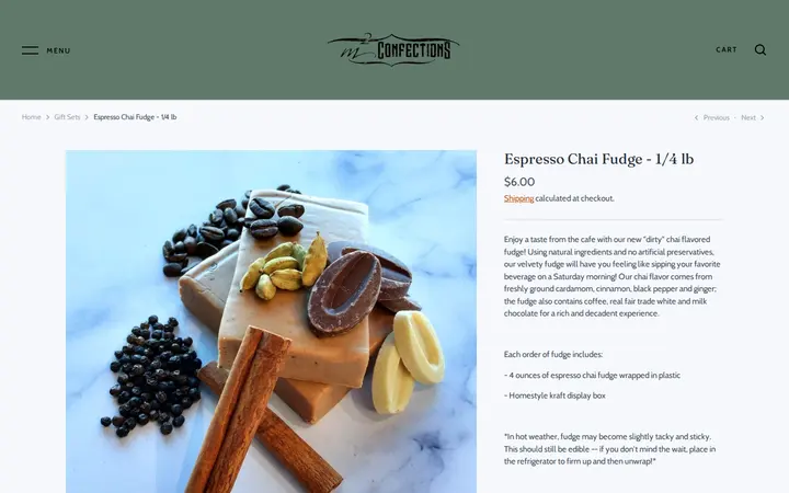 /collections/gift-sets/products/espresso-chai-fudge-1-4-lb — M2 Confections