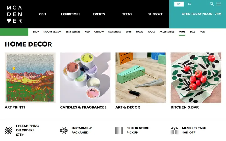 /shop/collection/home-decor — MCA Shop