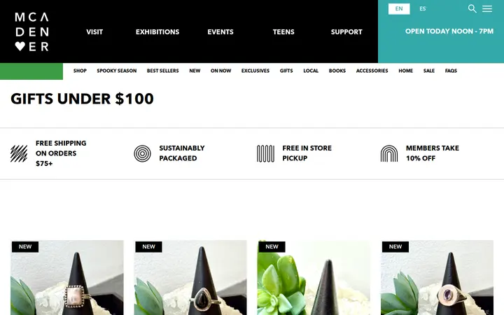 /shop/collection/gifts-under-100 — MCA Shop