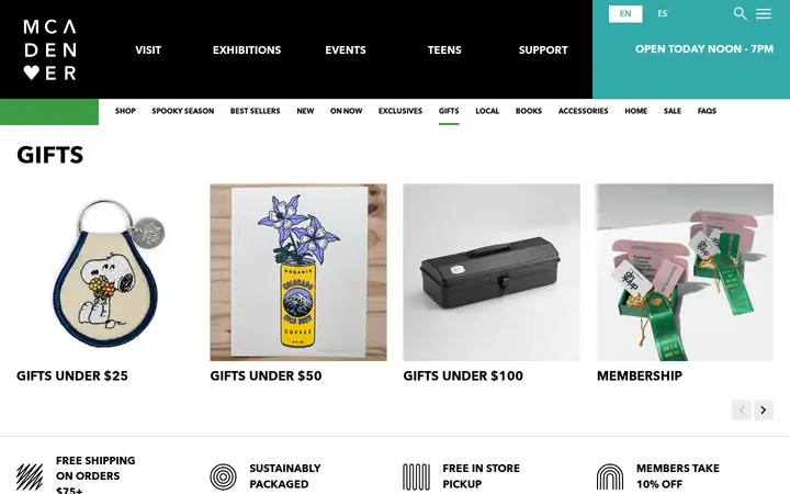 /shop/collection/gifts — MCA Shop