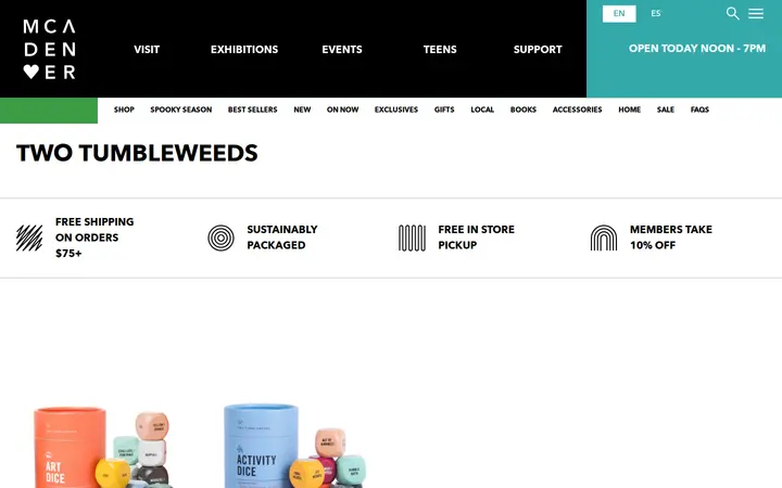/shop/collection/two-tumbleweeds — MCA Shop