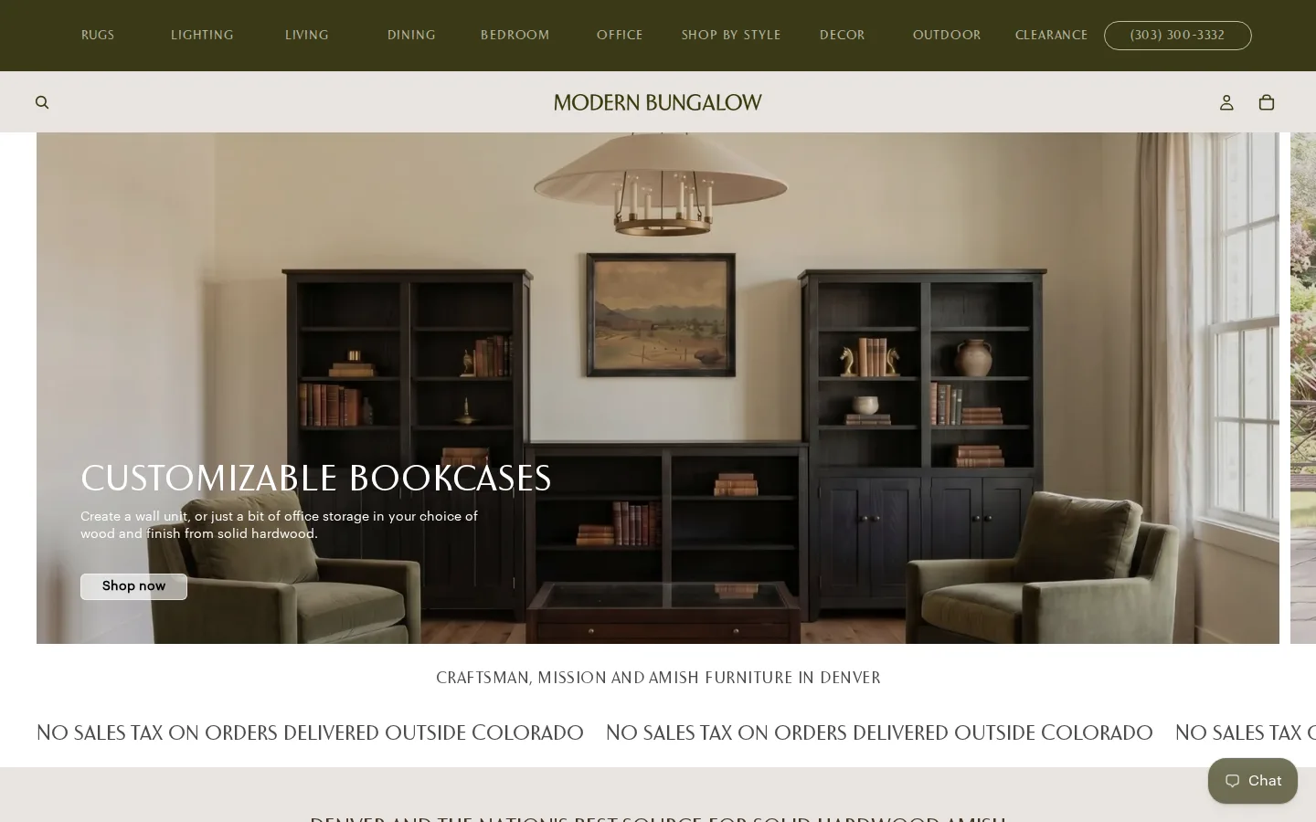 Captured website of Modern Bungalow Furniture And Design