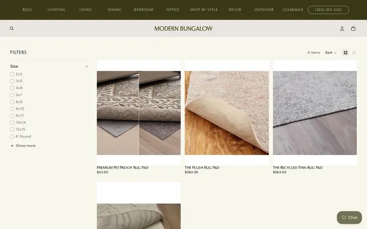 /collections/rug-pads — Modern Bungalow Furniture And Design