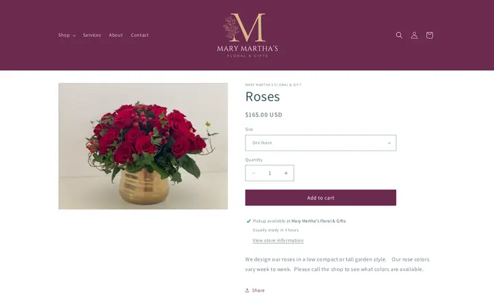 /products/valentines-roses — Mary Martha's Floral & Gifts