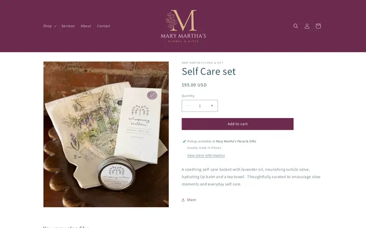 /products/self-care-set — Mary Martha's Floral & Gifts