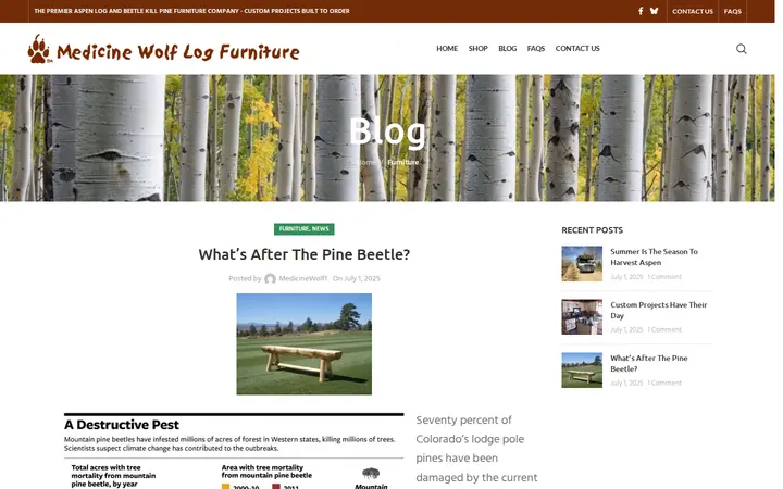 /whats-after-the-pine-beetle — Medicine Wolf Log Furniture