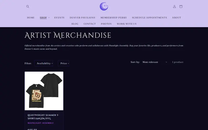 /collections/artist-merchandise — Moonlight Assembly