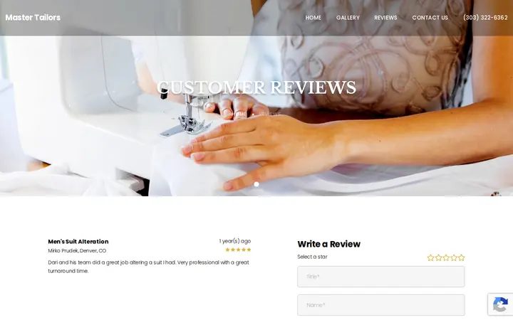/reviews.htm — Master Tailors